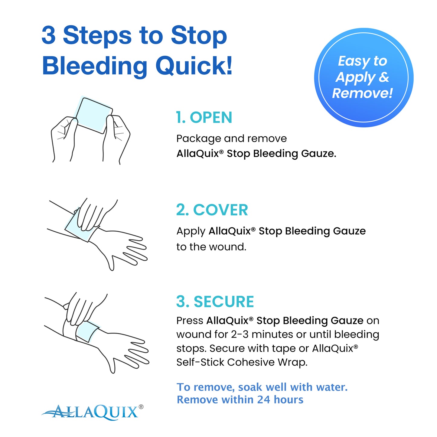 AllaQuix® High-Performance Stop Bleeding Gauze