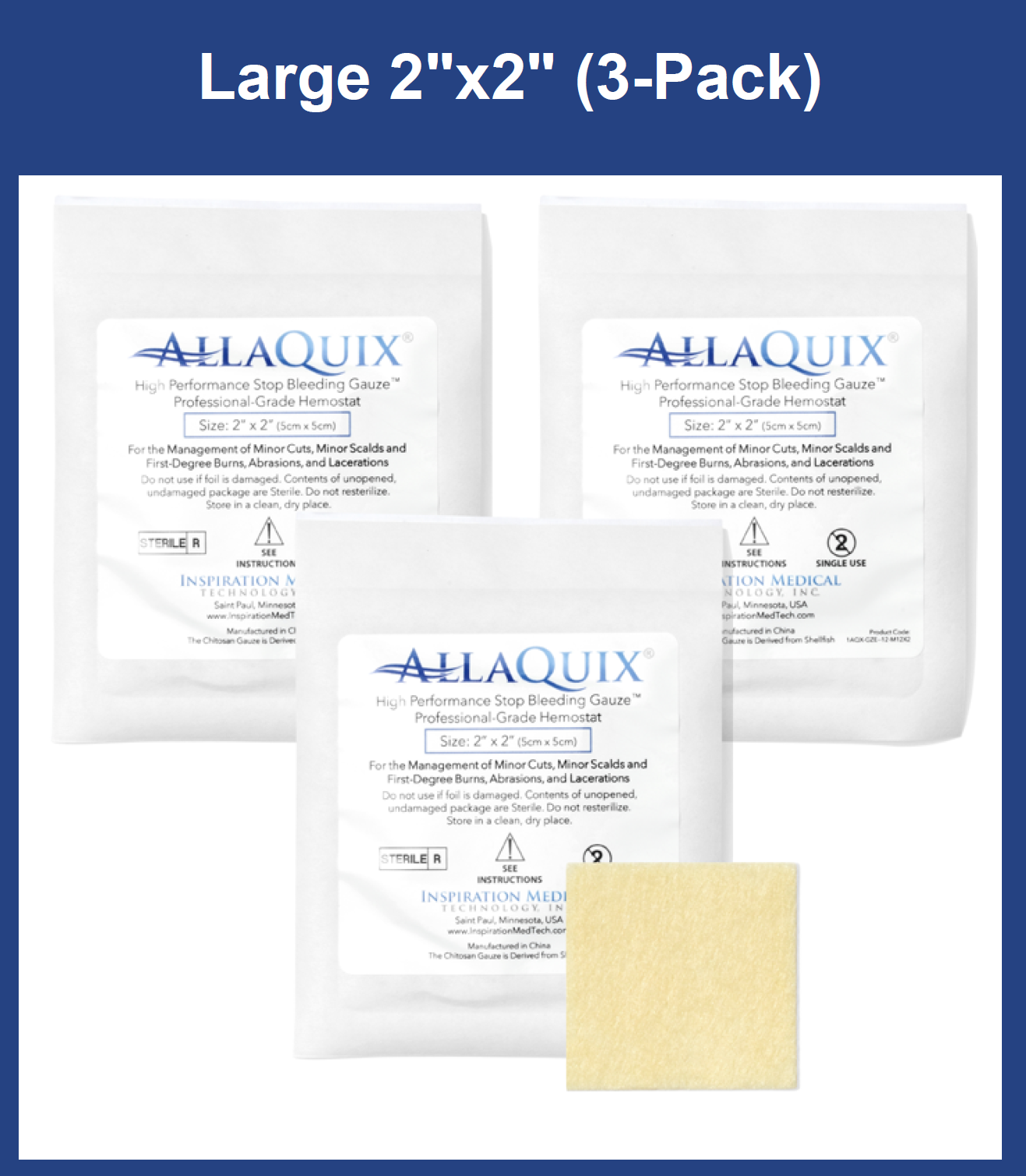 AllaQuix® High-Performance Stop Bleeding Gauze