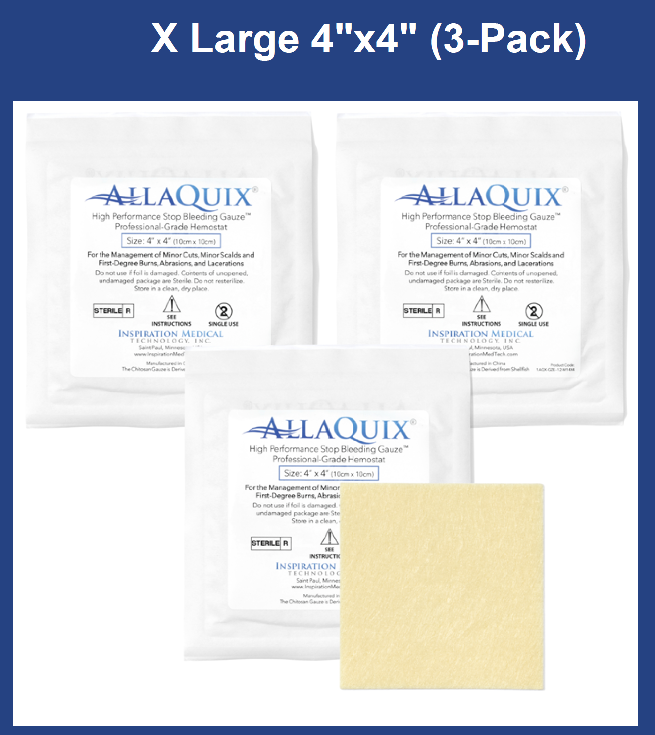AllaQuix® High-Performance Stop Bleeding Gauze