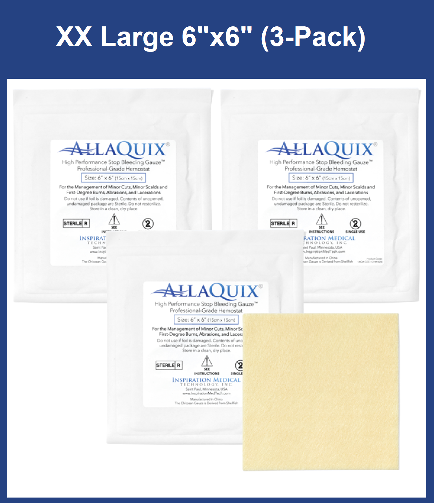 AllaQuix® High-Performance Stop Bleeding Gauze