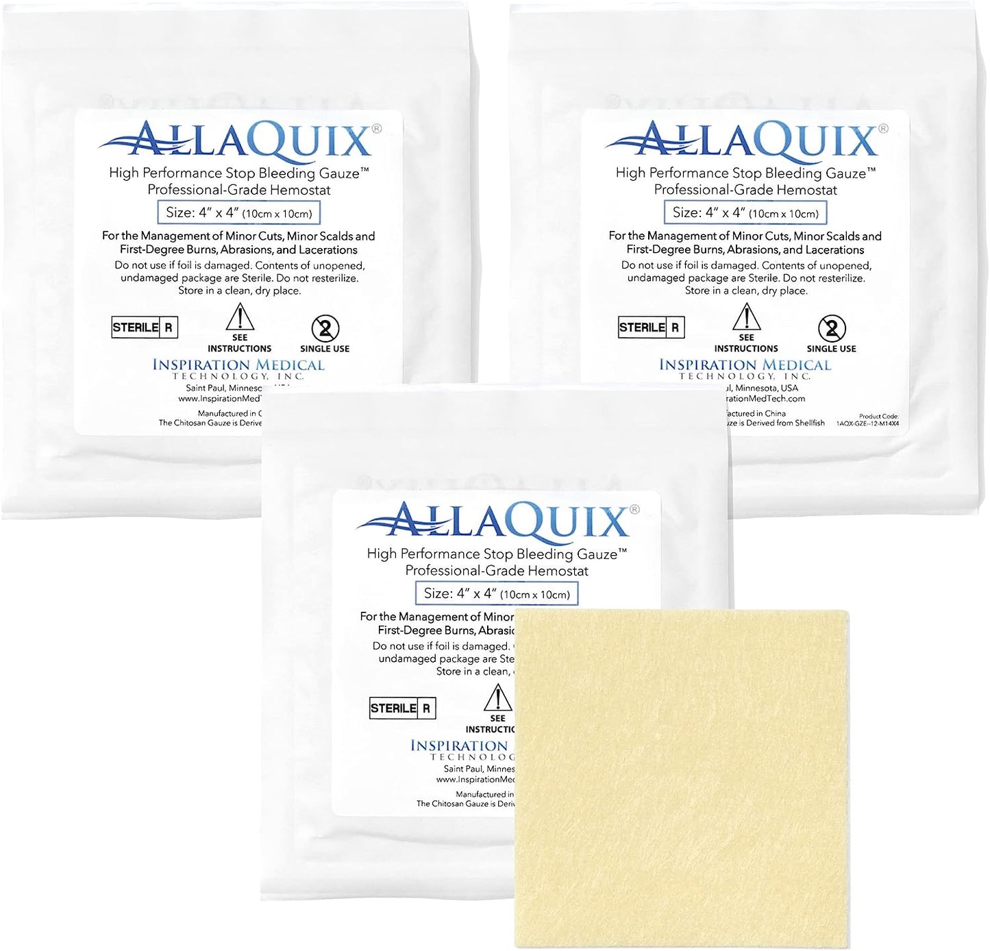 AllaQuix High Performance Stop Bleeding Gauze (Large 2in)