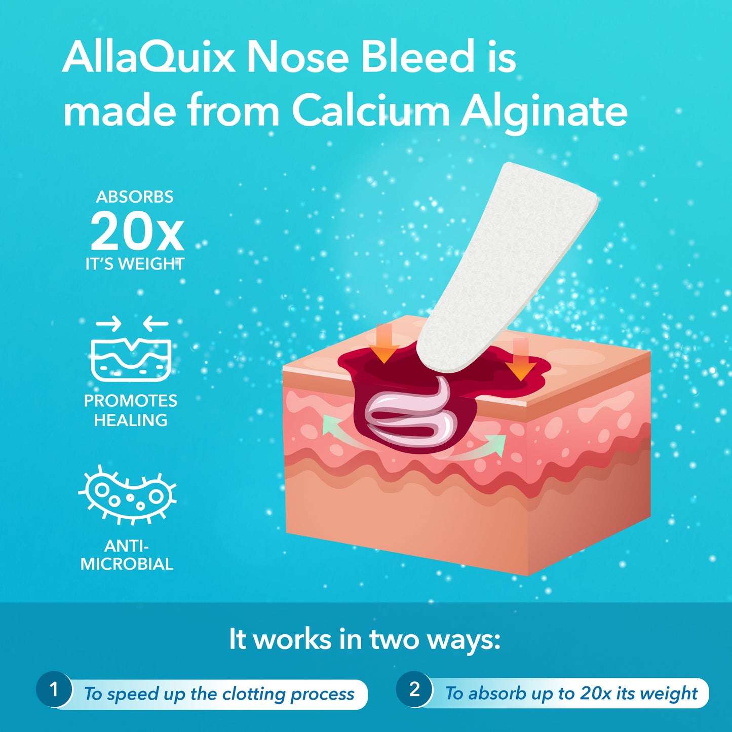 AllaQuix Nose Bleed Stop Bleeding Gauze