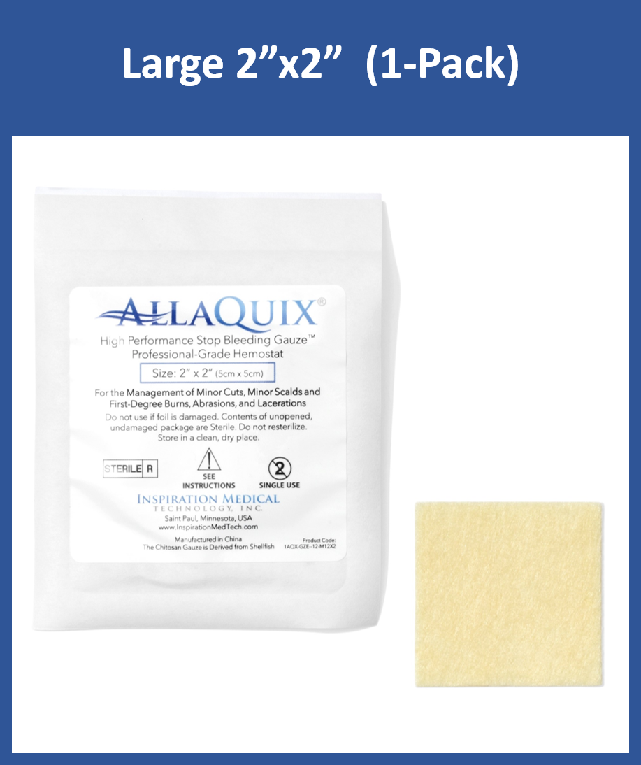 AllaQuix High Performance Stop Bleeding Gauze (Large 2in)