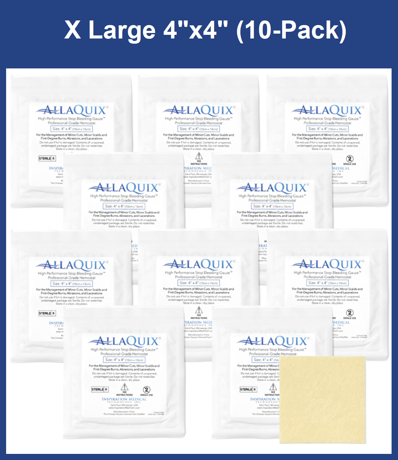 AllaQuix® High-Performance Stop Bleeding Gauze