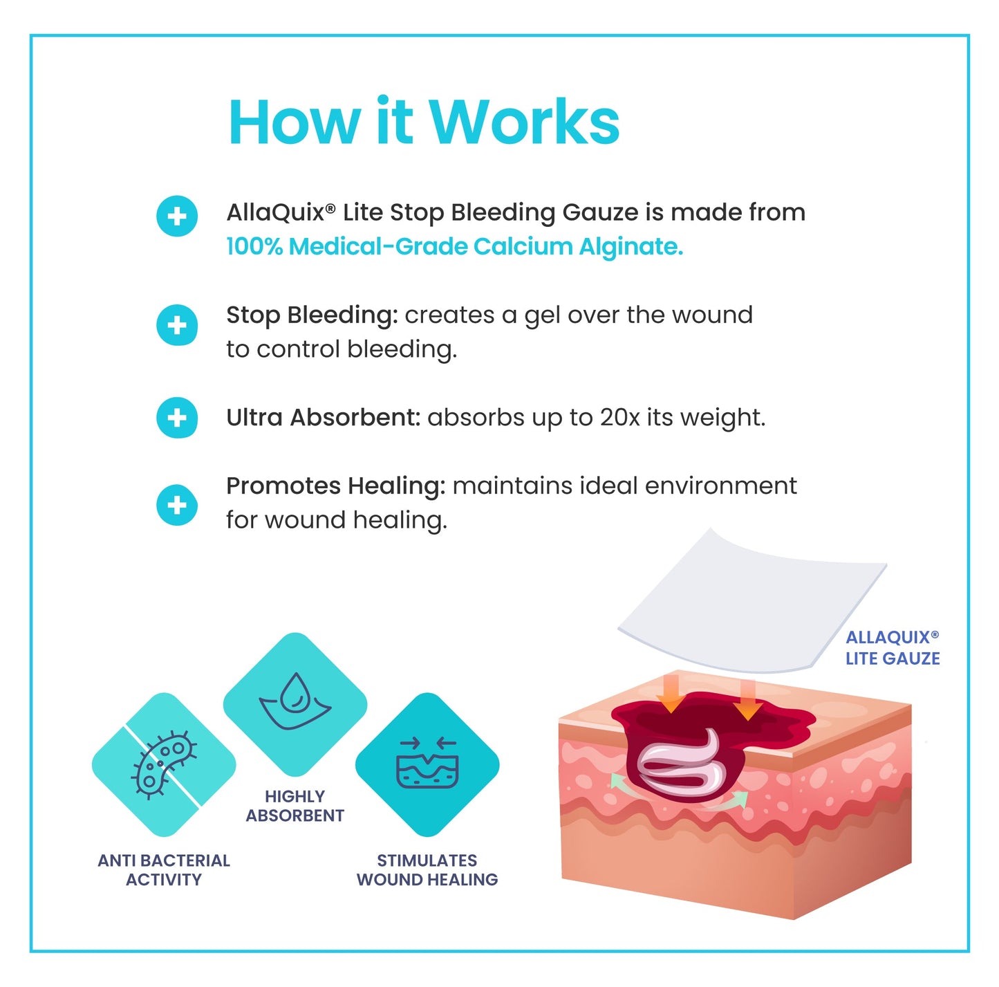 AllaQuix Stop Bleeding Gauze Variety Pack