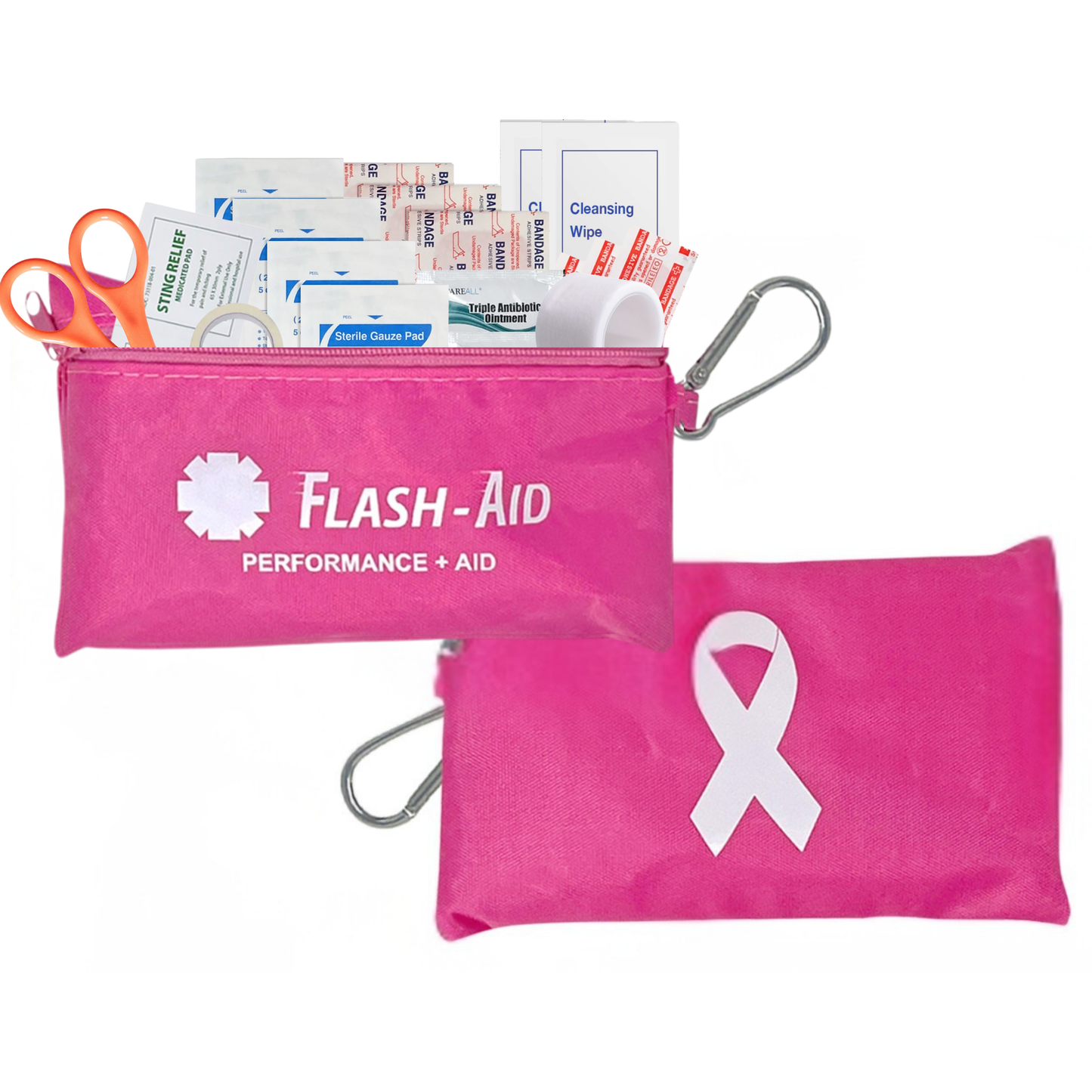 Pink First Aid Kit for Breast Cancer Charity Walks (2-Pack Mini First Aid Kit)