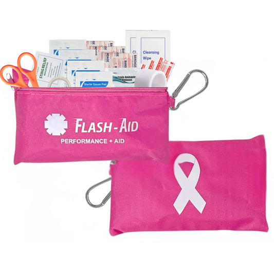 Pink First Aid Kit for Breast Cancer Charity Walks (2-Pack Mini First Aid Kit)