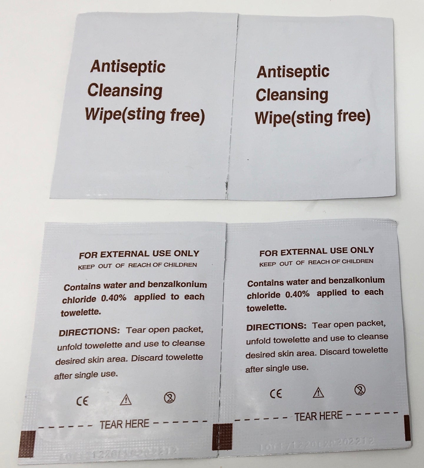Antiseptic Cleansing Wipes - Don't Let Infection Dictate What You Do! Don't be troubled by infection when it is just so easy to help prevent! Our Antiseptic Cleansing Wipes clean wounds to help prevent infection! Cleans wound to help prevent Infection Sanitary single use packets Sting-Free! What You Get: Pack of 36 single use packets