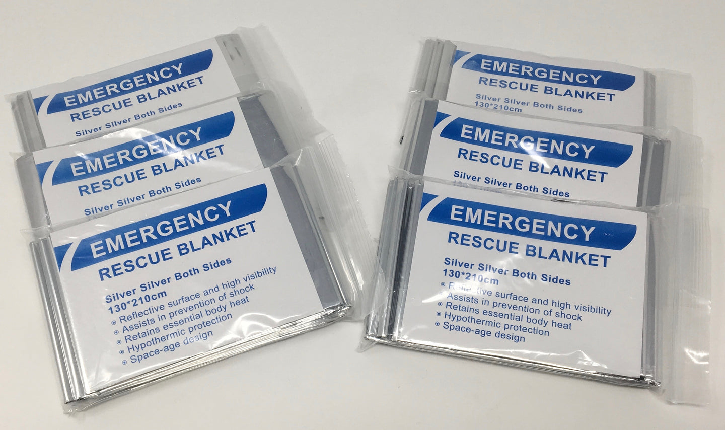 Emergency Rescue Blankets - 6-Pack